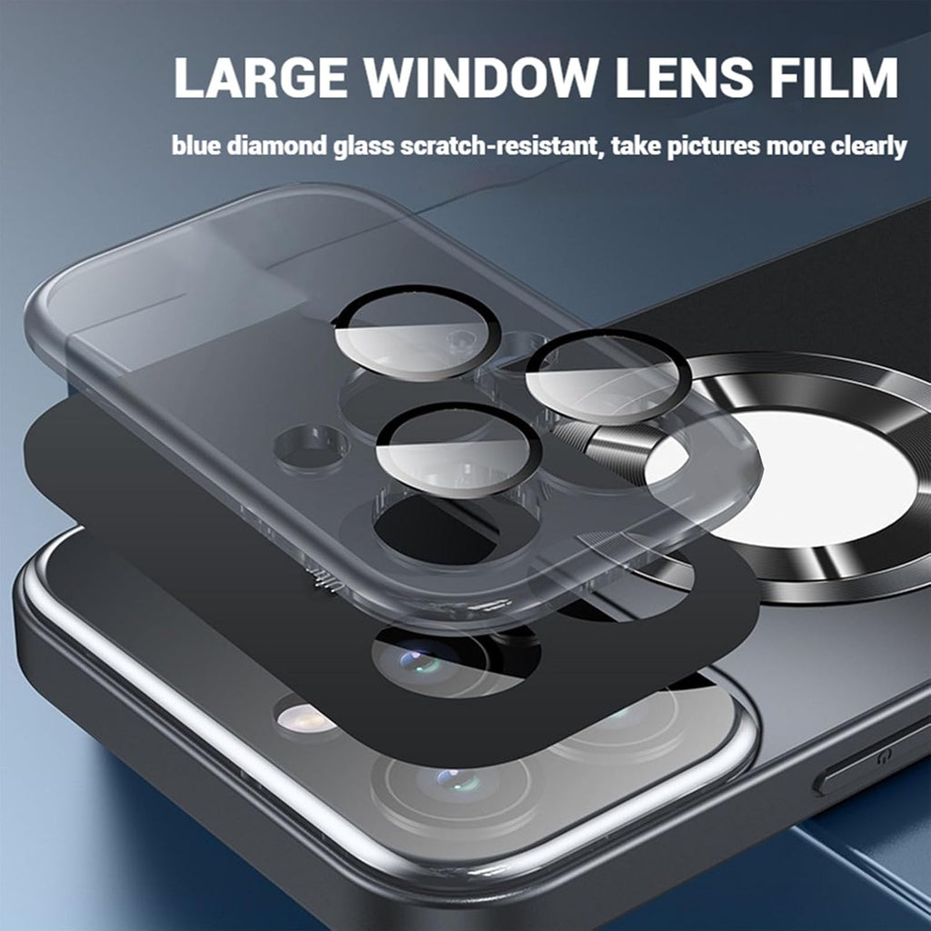 Matte Magnetic Phone Case with Full Camera Protection, Slim Anti-Fingerprint Cover