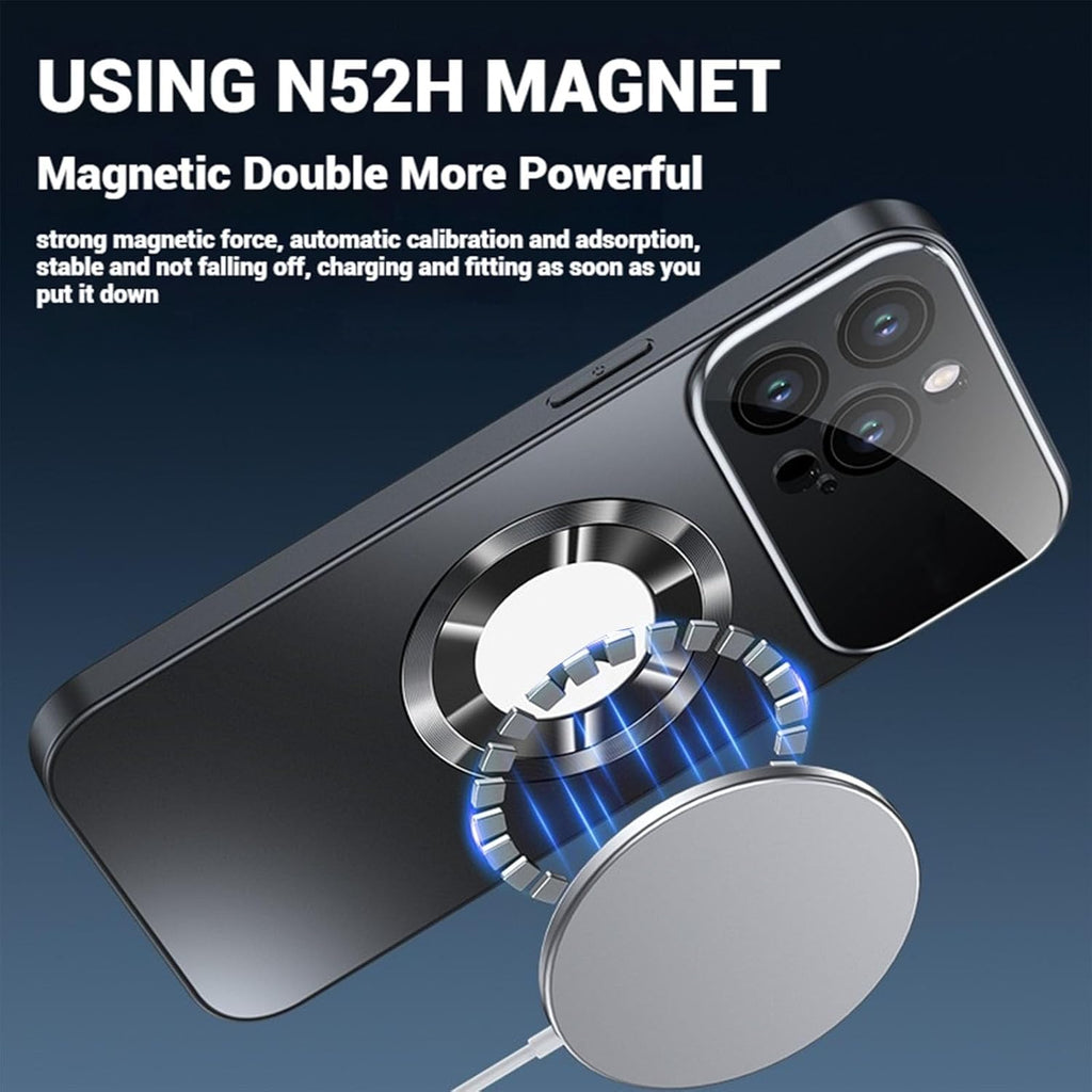 Matte Magnetic Phone Case with Full Camera Protection, Slim Anti-Fingerprint Cover