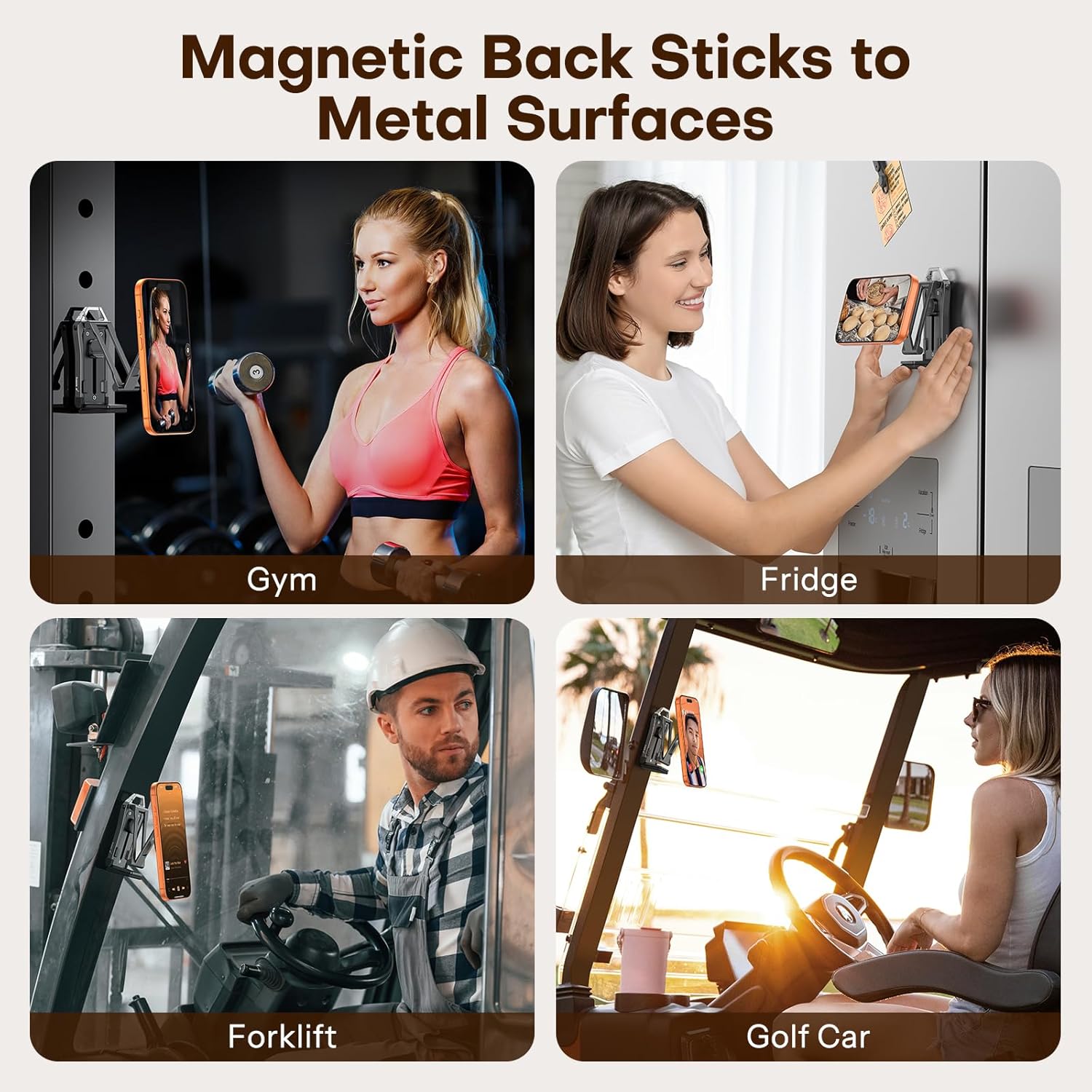 360° Rotating Magnetic Phone Tripod with Ultra Strong Magnet, Adjustable Aluminum Stand for Vlog, Gym, Travel