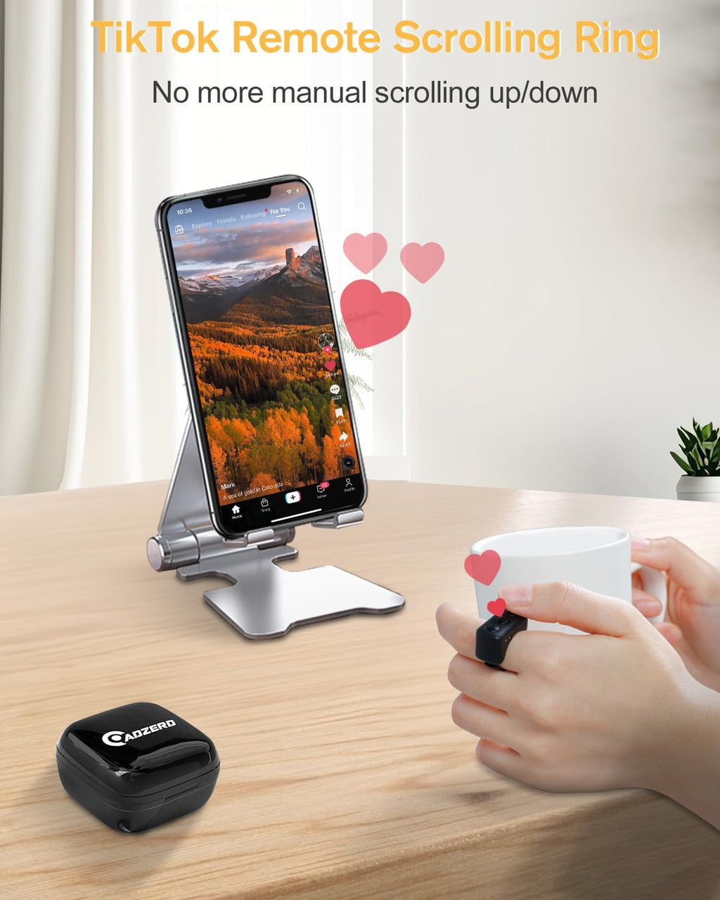 Bluetooth Page Turner & Camera Remote for Smartphones and Tablets