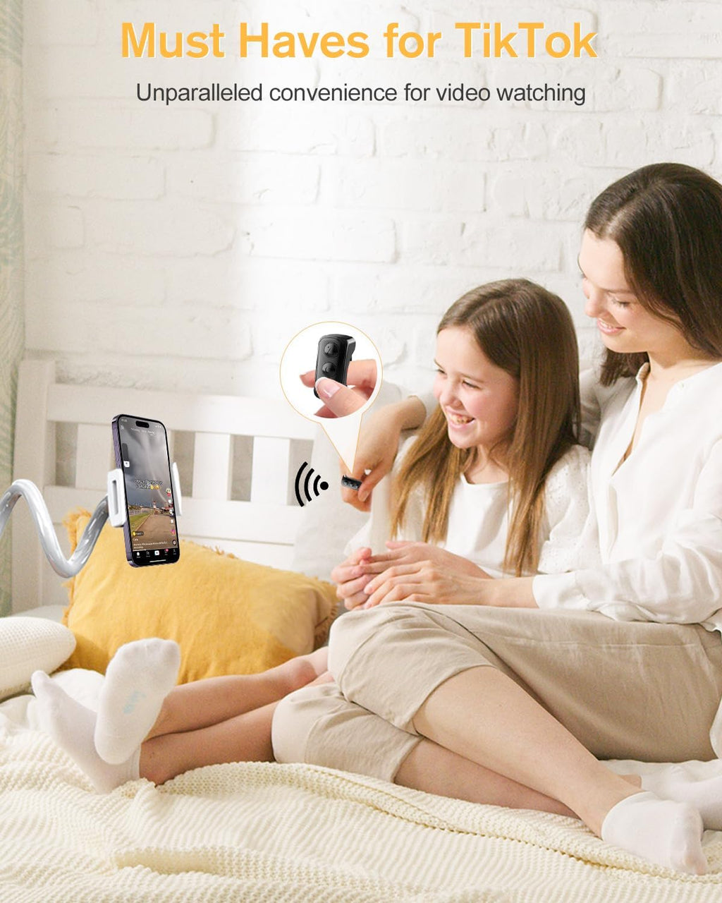 Bluetooth Page Turner & Camera Remote for Smartphones and Tablets