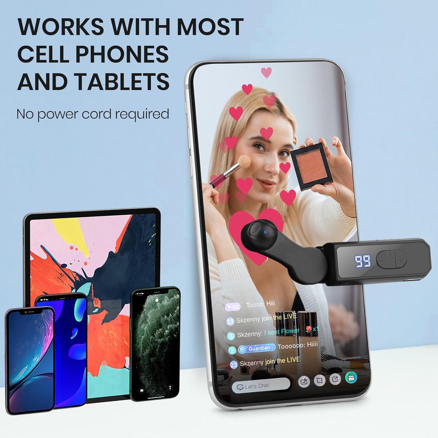 Rechargeable Auto Clicker for Smartphones, Screen Tapping Device with 108-Speed Gears for Gaming and Tasks