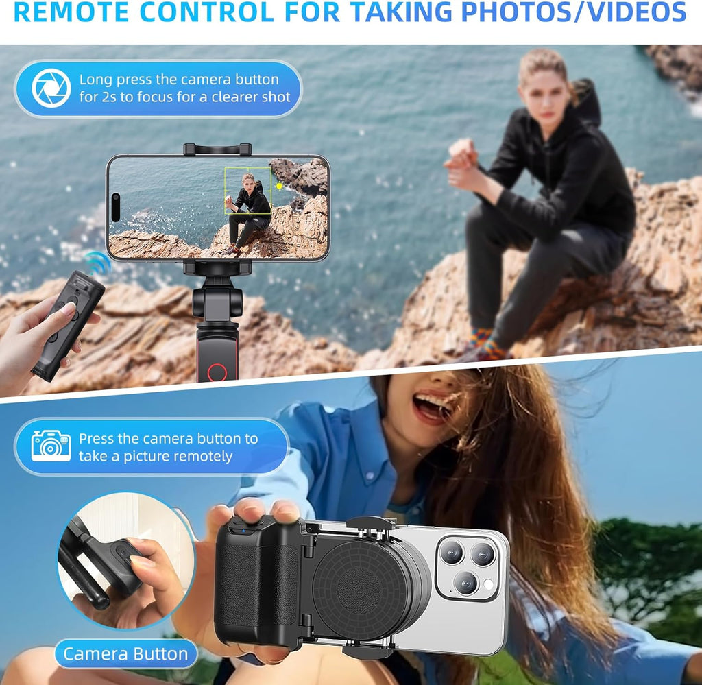 Bluetooth Remote Control with Phone Stand for TikTok, E-Book Reading & Camera Shutter