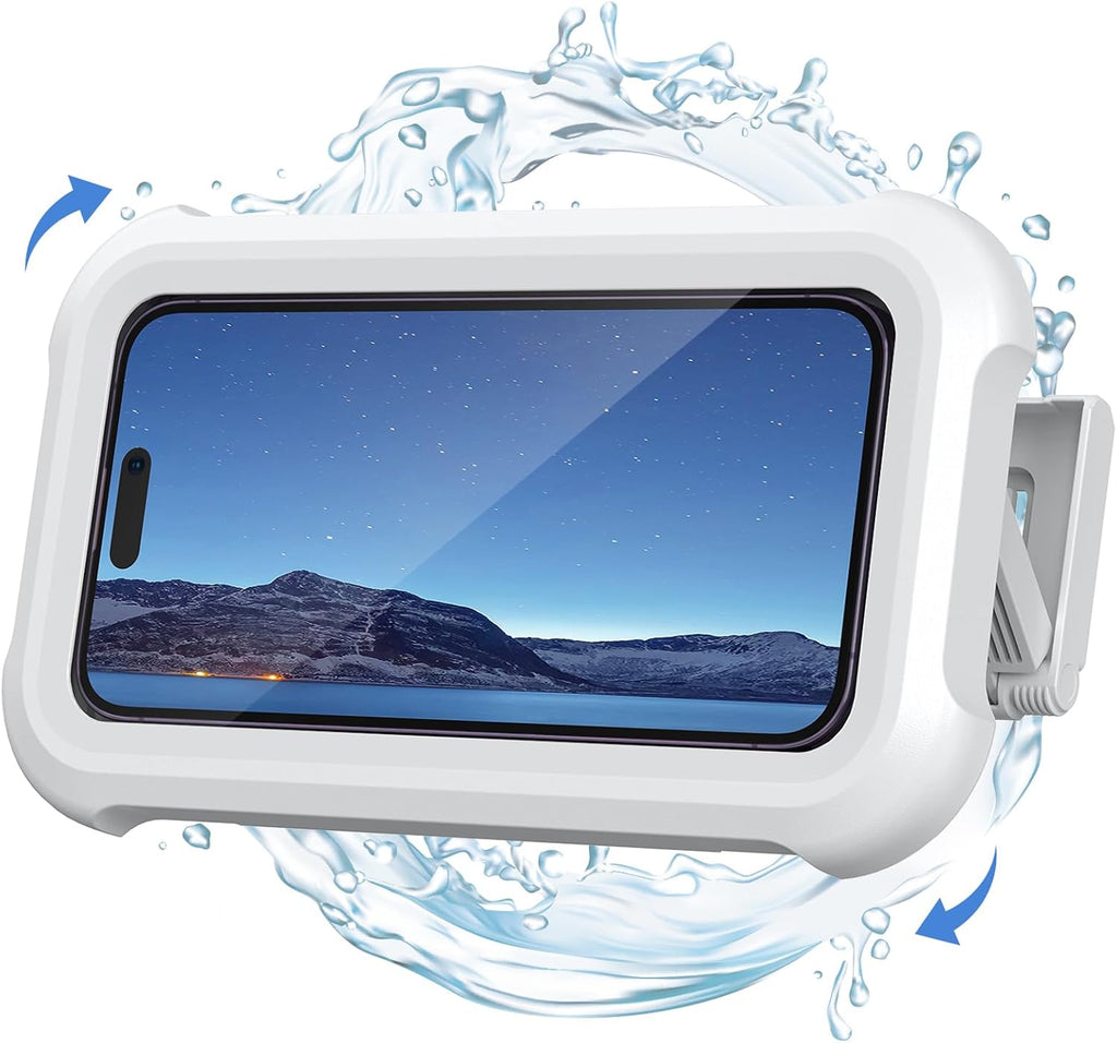 Waterproof Shower Phone Holder - 480° Rotatable Adjustable Wall Mount for 4-7" Devices