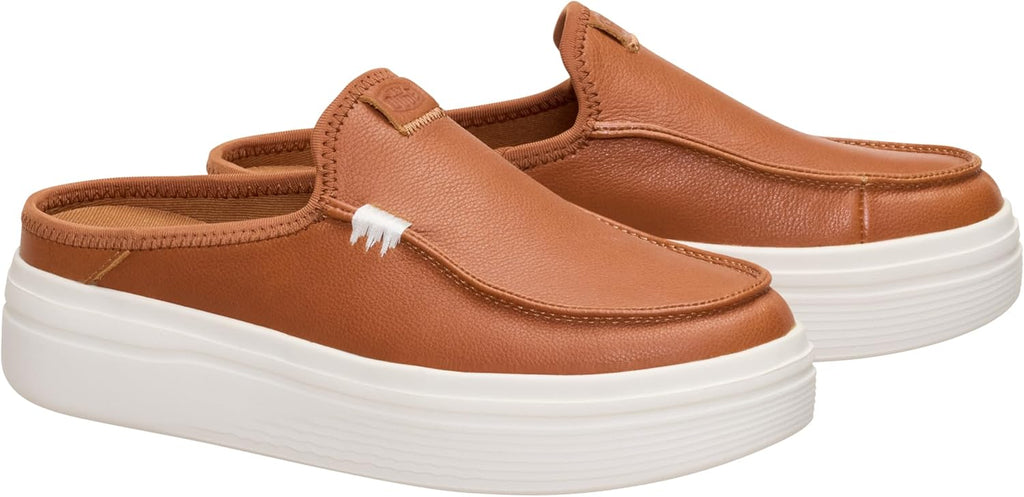 Women's Austin Lift Platform Mule | Genuine Leather Slip-On | Lightweight Everyday Shoes