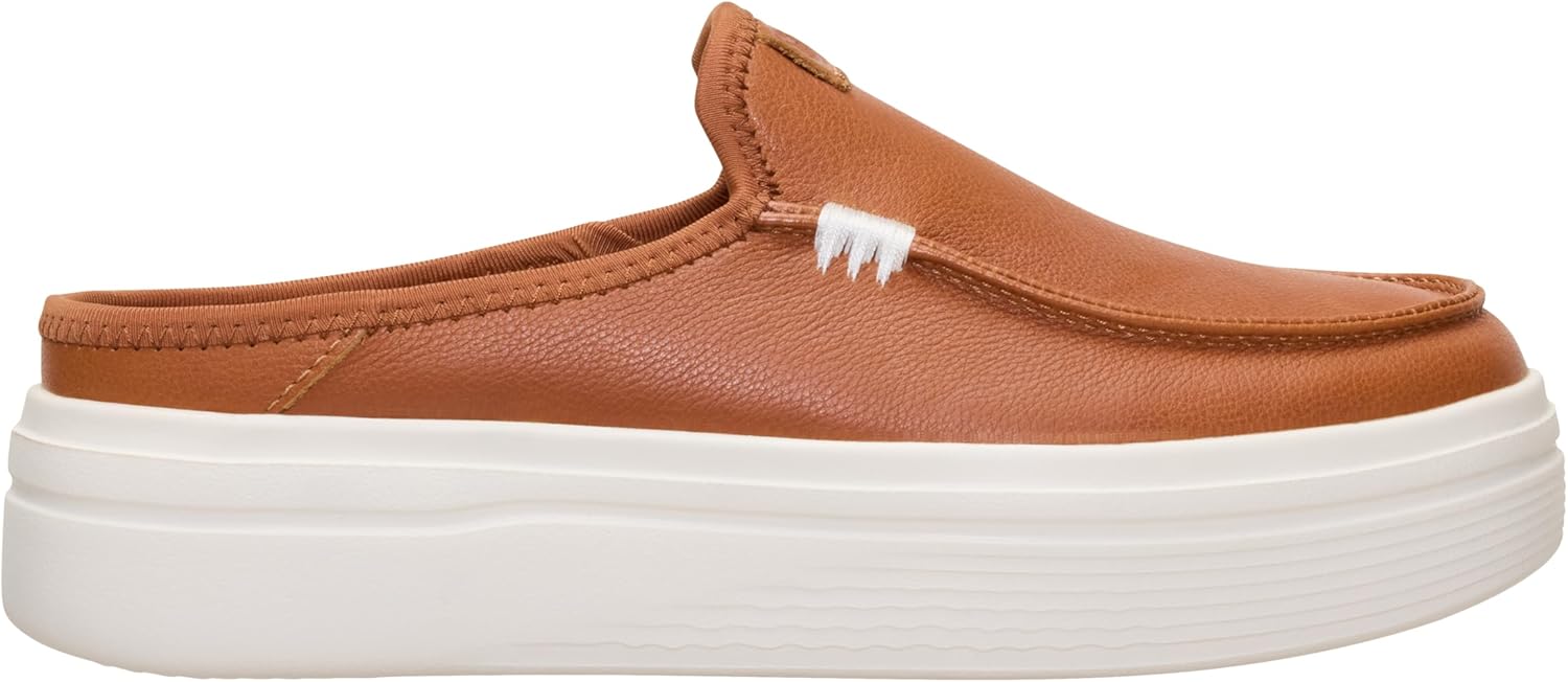 Women's Austin Lift Platform Mule | Genuine Leather Slip-On | Lightweight Everyday Shoes