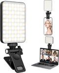 Rechargeable Clip-On Selfie Light with 3 Modes, 10 Brightness Levels, 2000mAh Battery