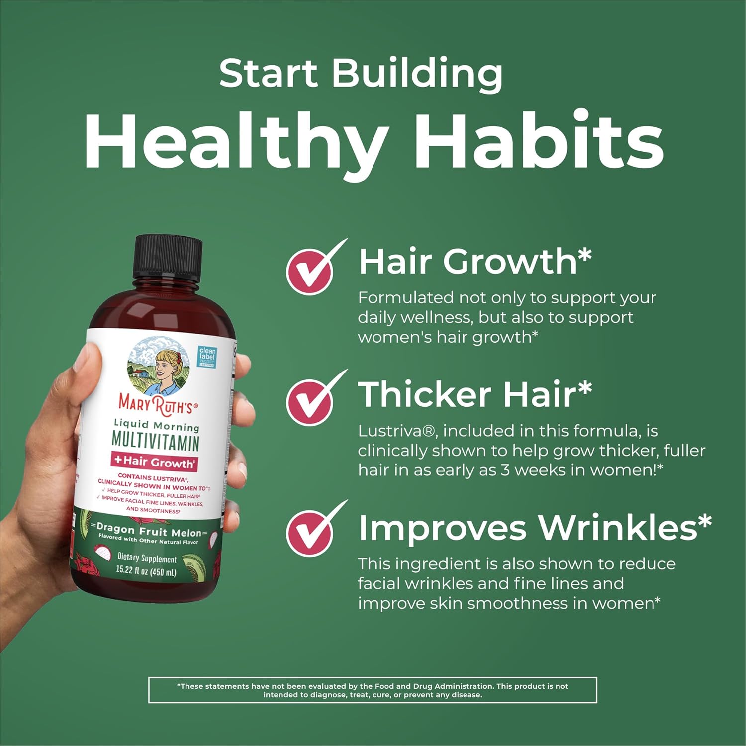 Liquid Multivitamin with Biotin 10000mcg for Hair Growth & Skin Health | 15.22 Fl Oz