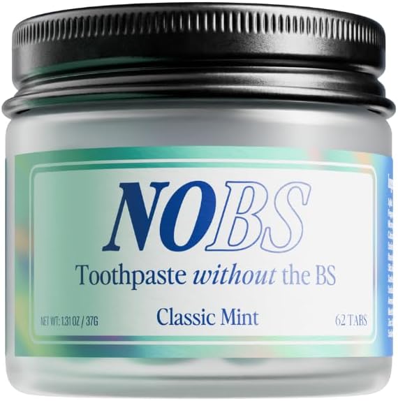Fluoride-Free Toothpaste Tablets with Nano Hydroxyapatite - Eco & Travel Friendly, 1 Month Supply