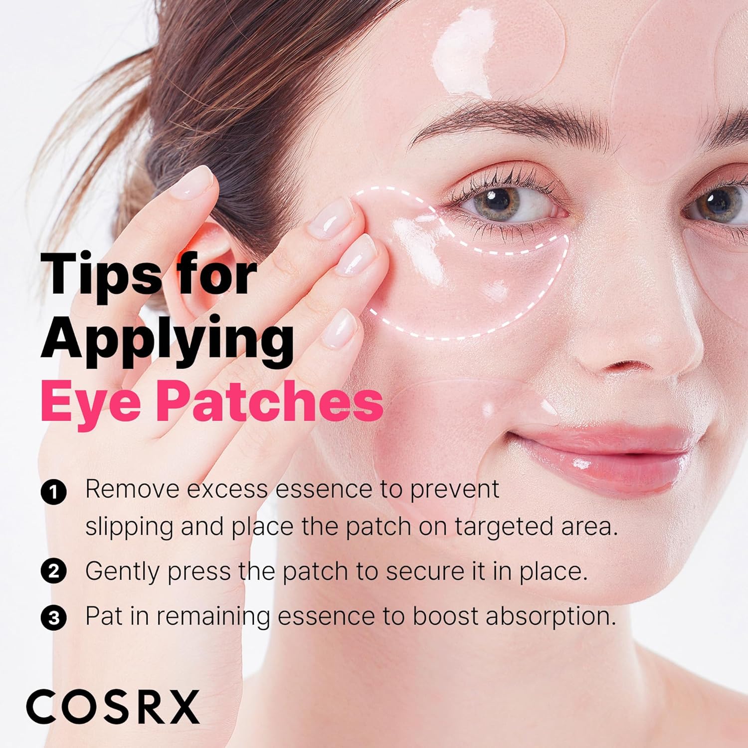 Pink Peptides Collagen Hydrogel Eye Patches for Puffy Eyes and Dark Circles, 60 Count