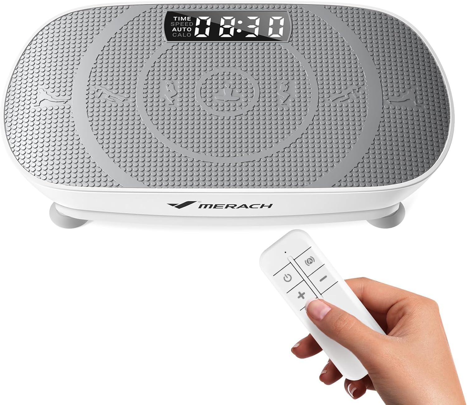 Curved Vibration Plate Exercise Machine with Calorie Tracking - Home Fitness Equipment