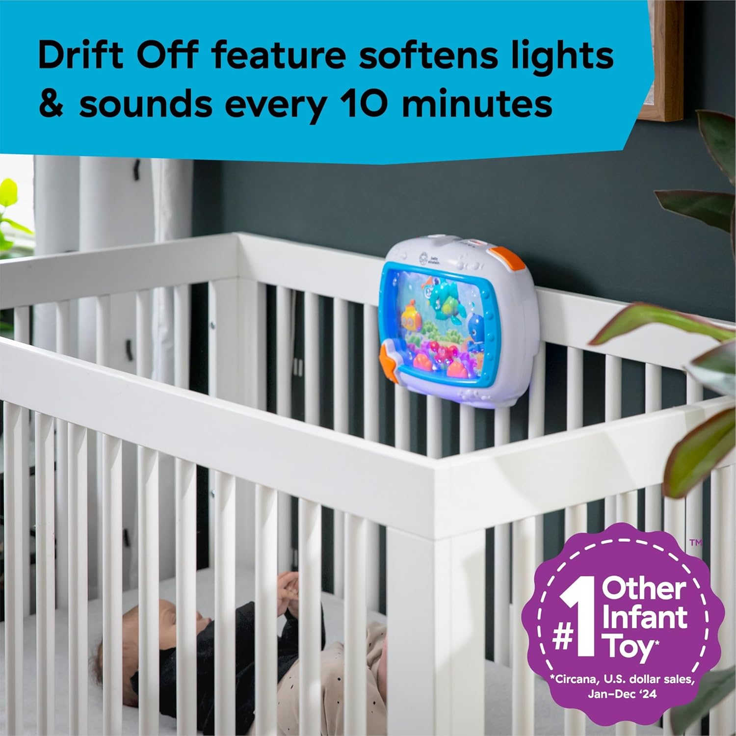 Sea Dreams Soother Musical Crib Toy and Sound Machine for Newborns