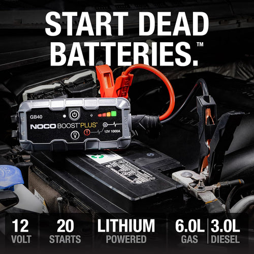 1000A UltraSafe Jump Starter - 12V Lithium Battery Booster Pack with Power Bank