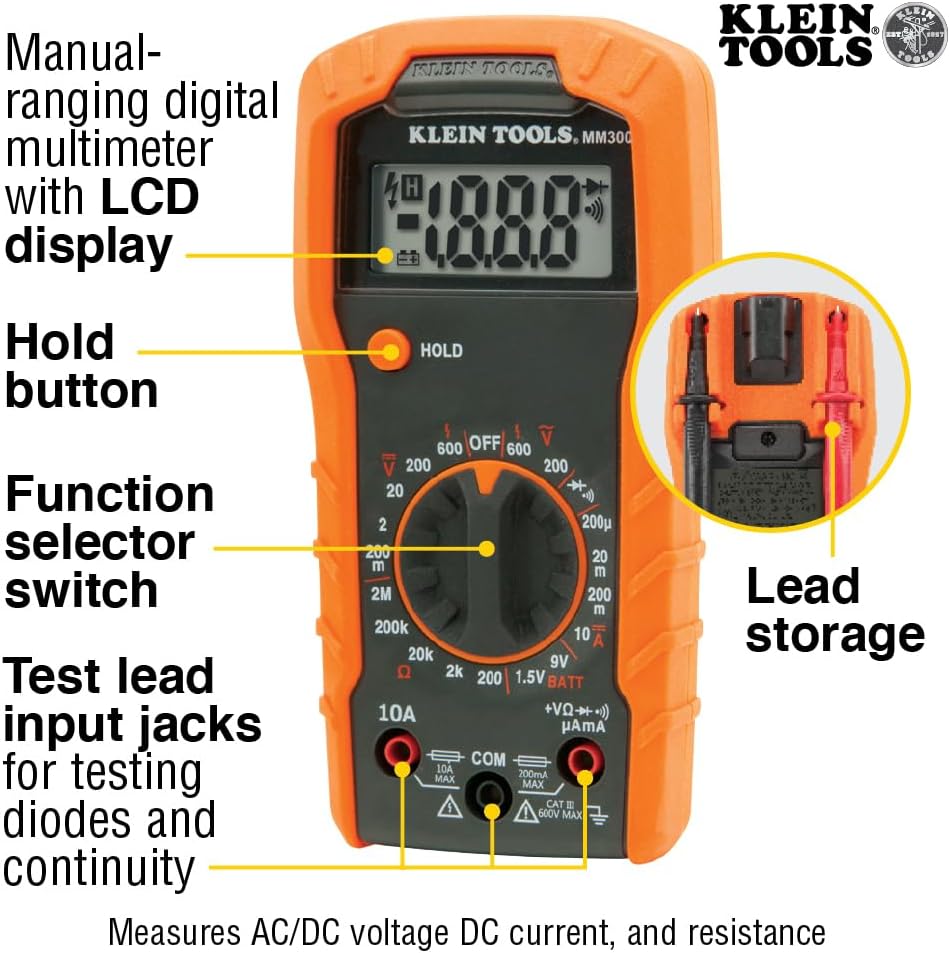 Electrical Test Kit with Digital Multimeter, Voltage Tester and Outlet Tester