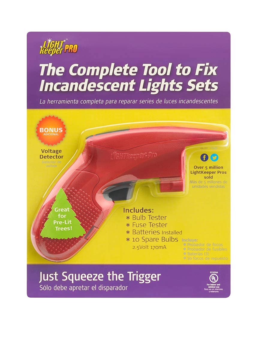 Quick Fix Christmas Light Repair Tool with 50 Replacement Bulbs | UL Listed