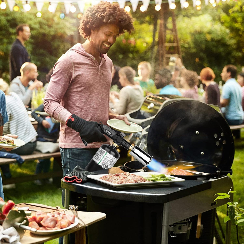 Powerful Grill & Cooking Propane Torch with Adjustable Flame for Searing, BBQ, and Outdoor Use