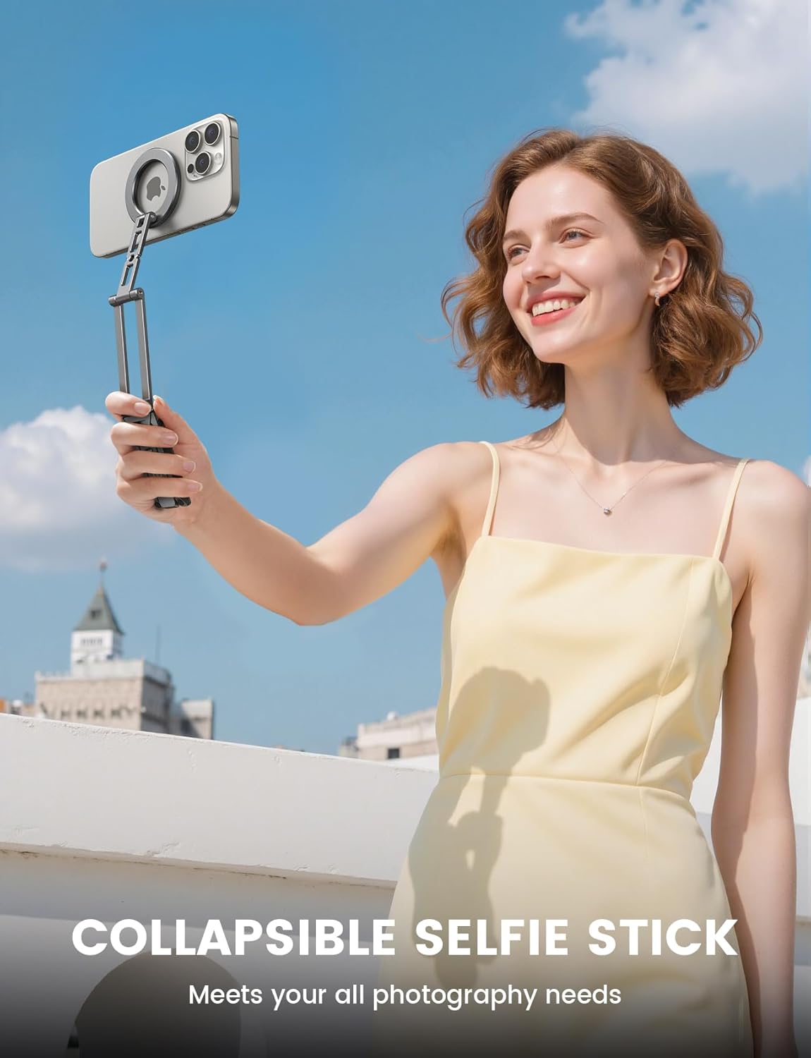 Ultra-Compact Magnetic Phone Tripod Stand with 5-in-1 Design for Flexible Shooting
