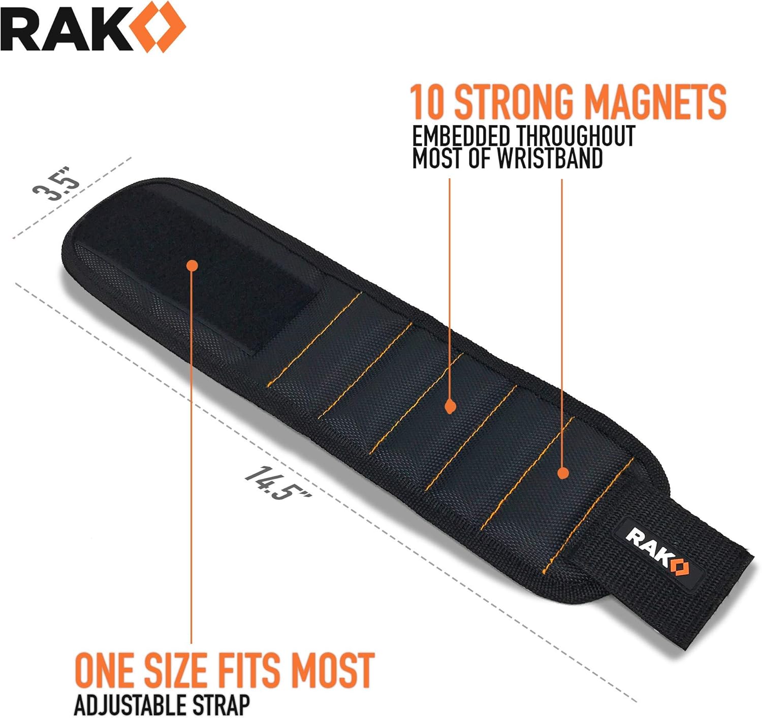 Magnetic Wristband Tool Holder - Adjustable Screw & Nail Keeper with Powerful Magnets