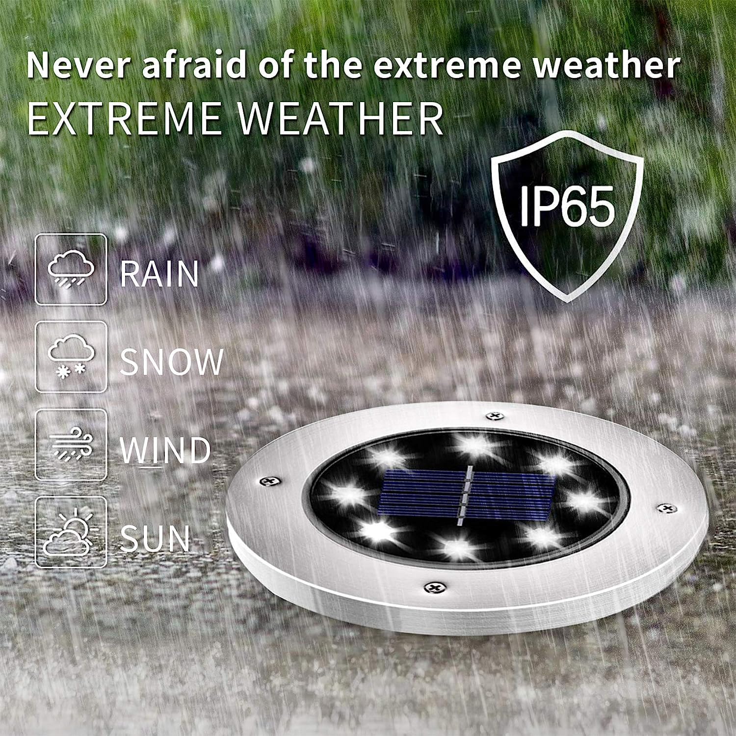 4 Pack Solar Outdoor Lights Waterproof, Garden Landscape Lighting for Lawn Yard Deck Driveway