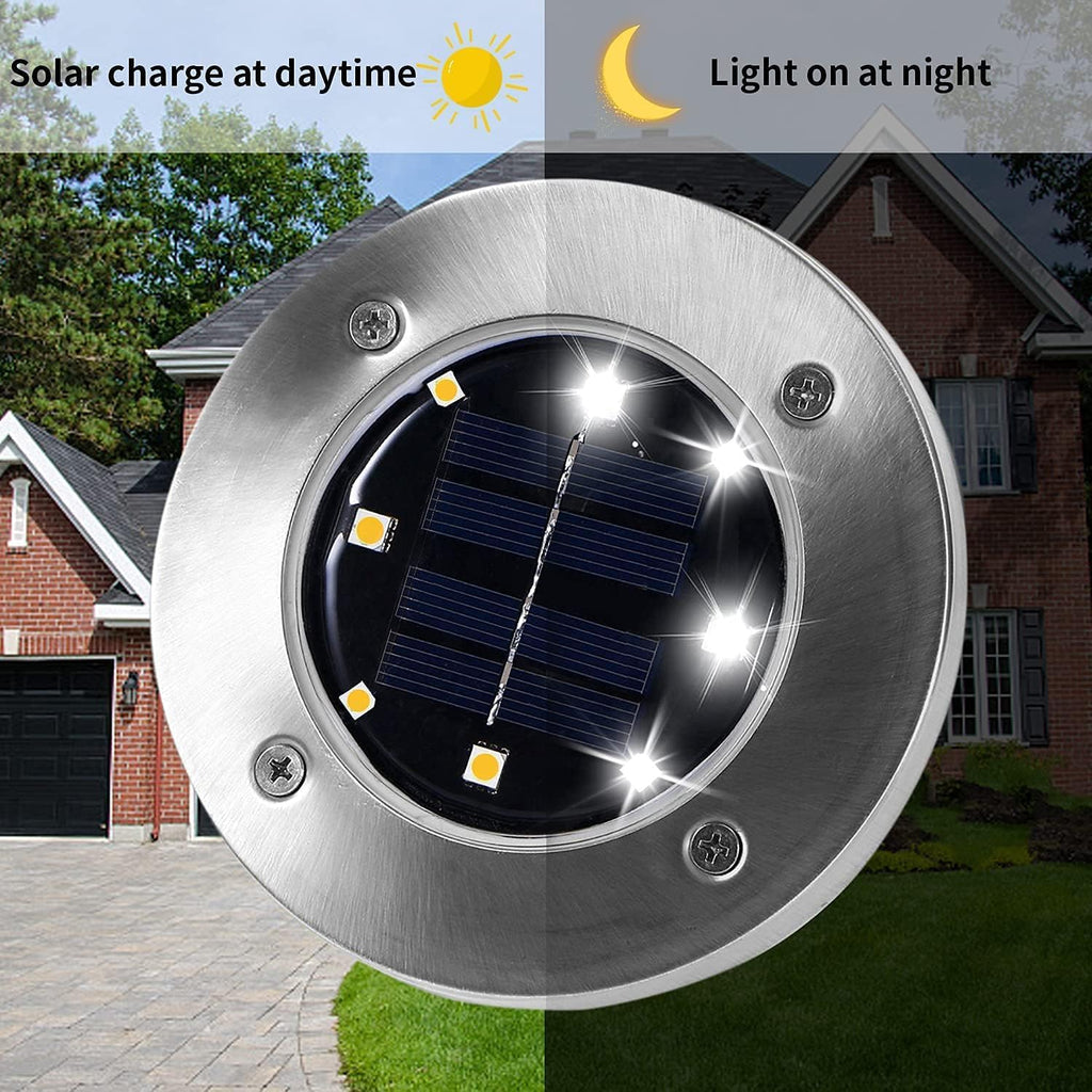 4 Pack Solar Outdoor Lights Waterproof, Garden Landscape Lighting for Lawn Yard Deck Driveway