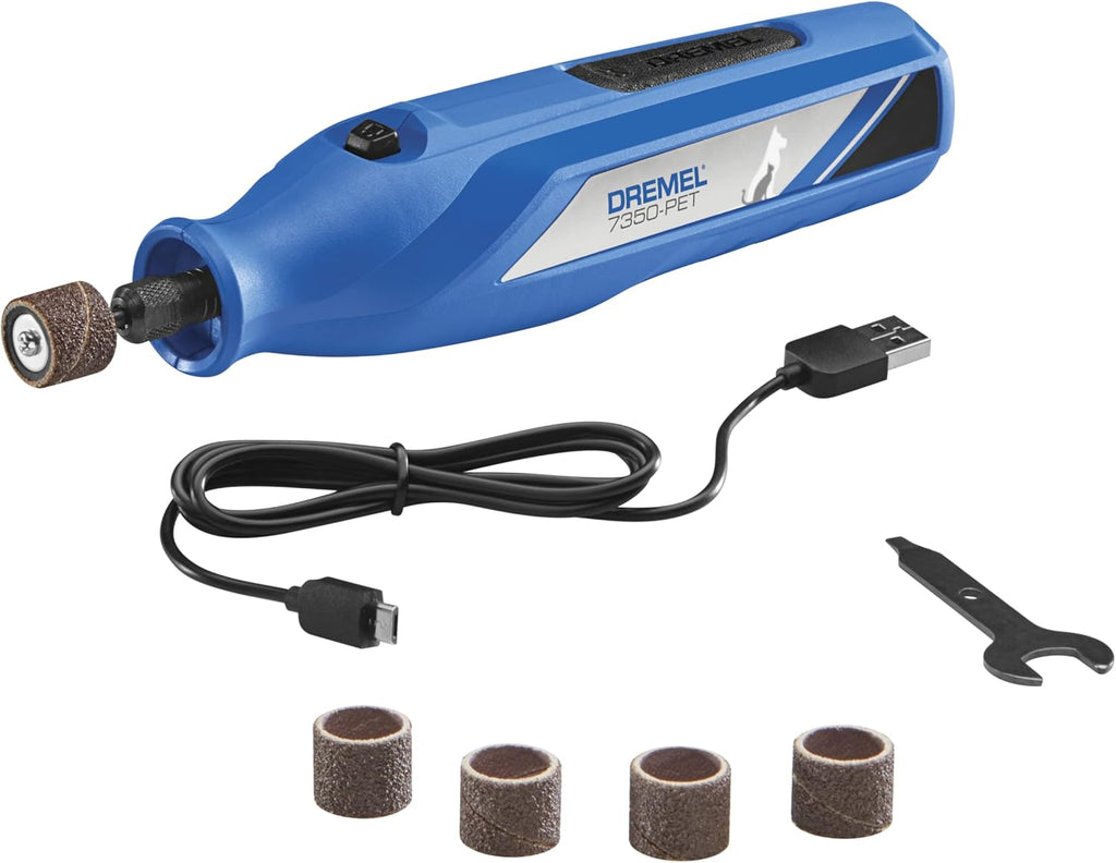 4V Pet Nail Grinder - Quiet, Rechargeable & Easy-to-Use for Dogs & Cats