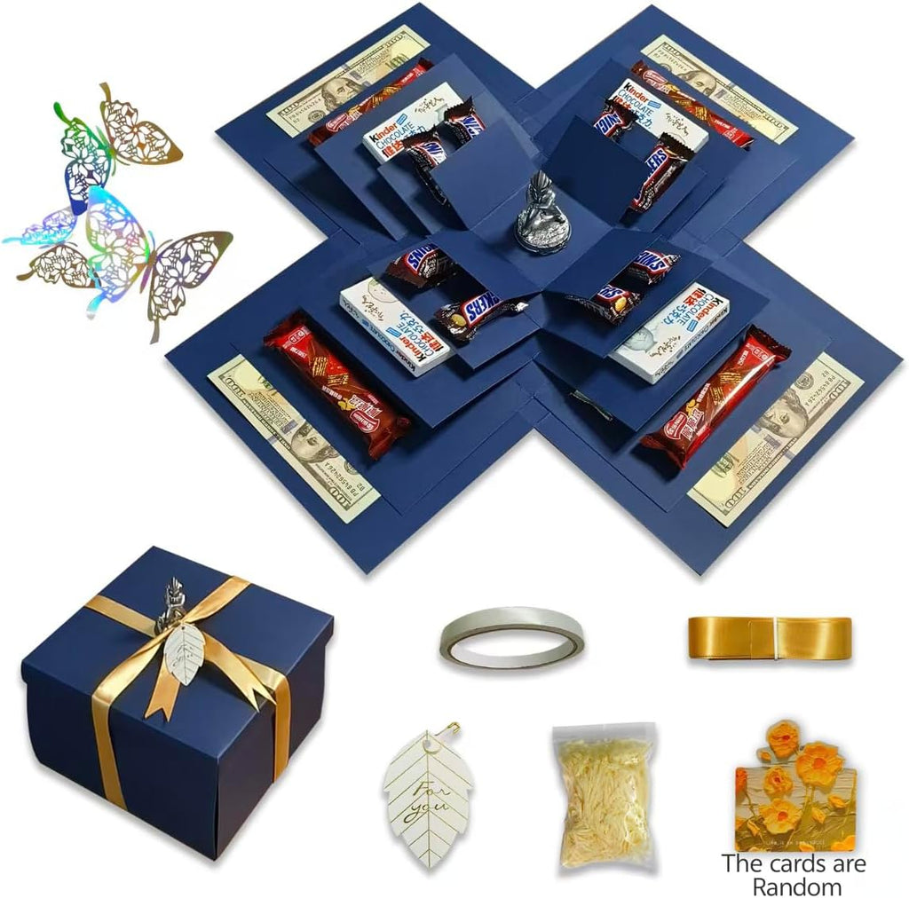 5-Layer Explosion Gift Box DIY Kit with Main Part Assembled for Surprise Snacks & Photos