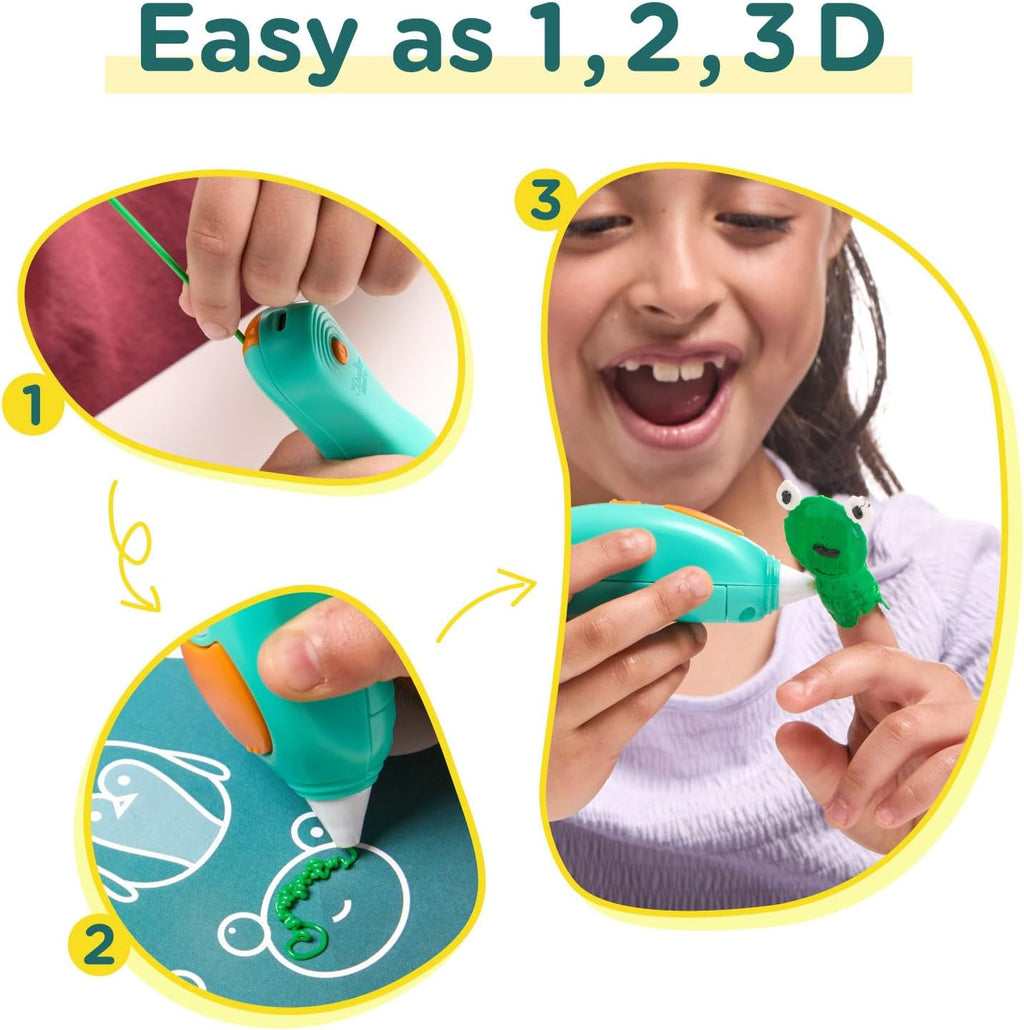 3D Printing Pen Set for Kids - Safe STEM Learning Toy with 72 Color Filaments & Stencils