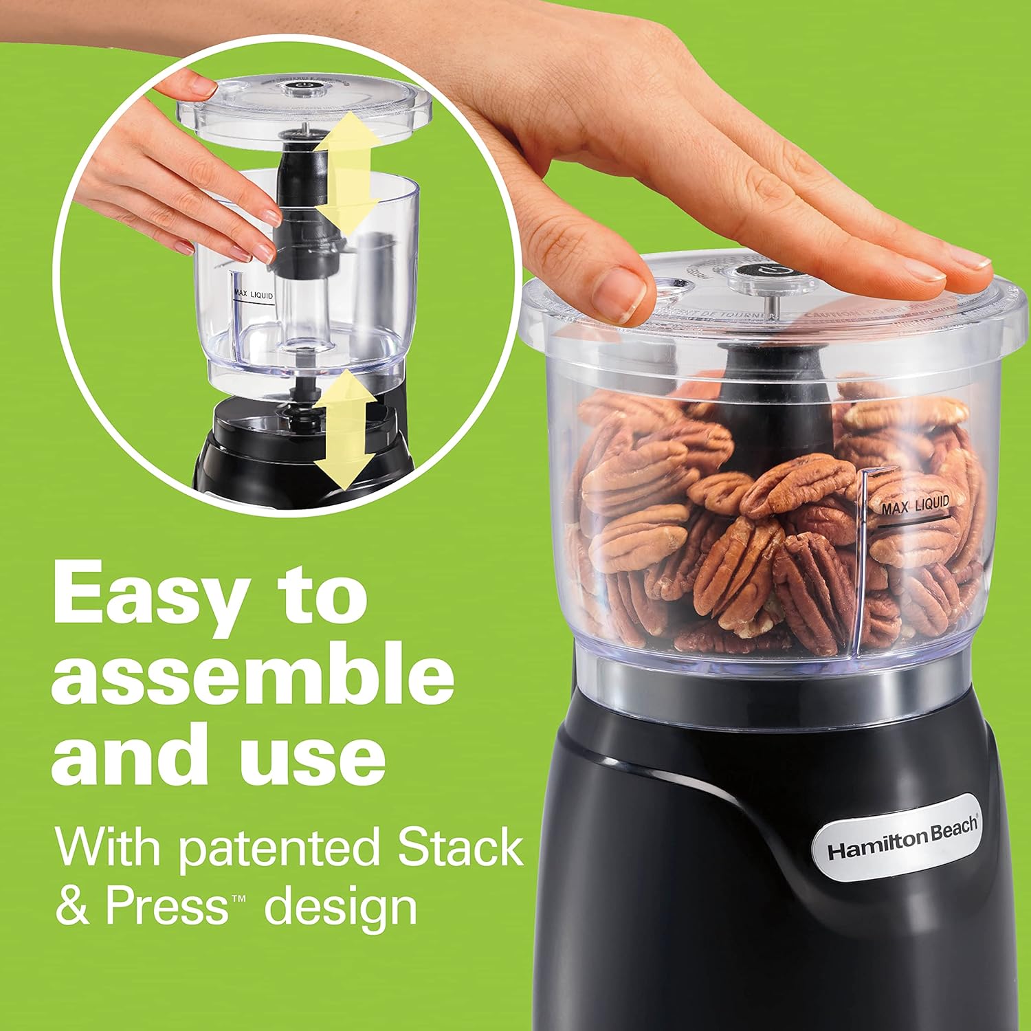 3-Cup Electric Vegetable Chopper & Mini Food Processor, 350W for Dicing, Mincing & Puree