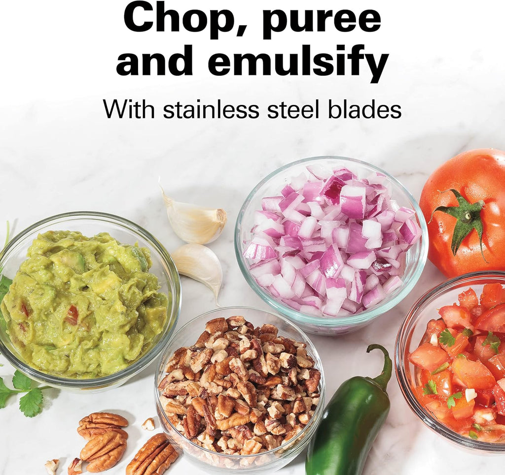 3-Cup Electric Vegetable Chopper & Mini Food Processor, 350W for Dicing, Mincing & Puree