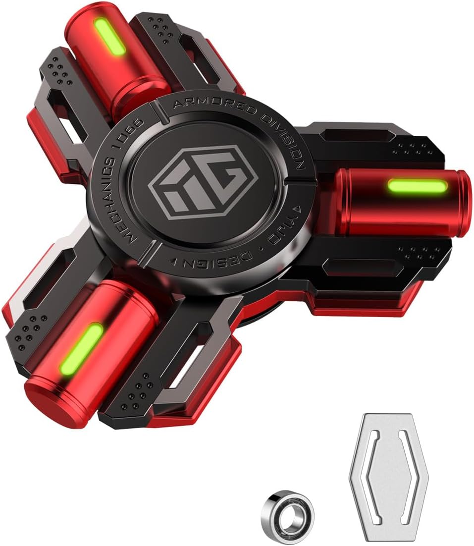 Metal Fidget Spinner with Luminous Light - Stress Relief Toy for Adults & Teens