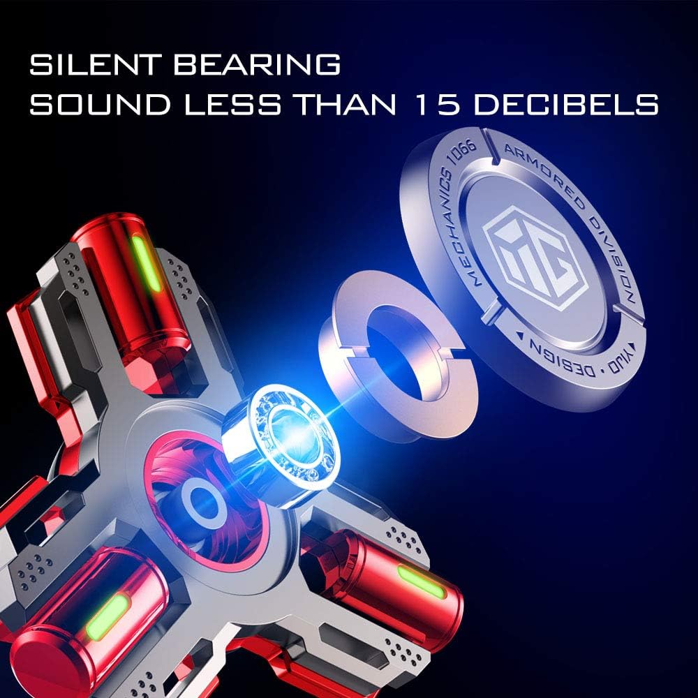 Metal Fidget Spinner with Luminous Light - Stress Relief Toy for Adults & Teens