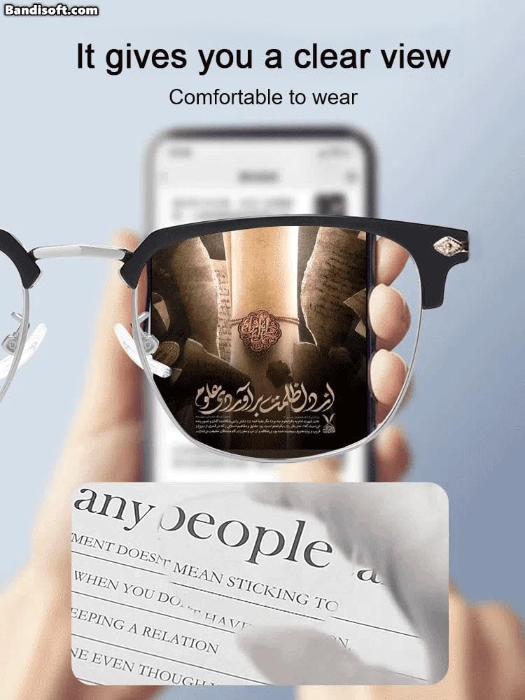 Ultra Light Anti Blue Presbyopic Glasses with Titanium Frame and Spring Hinge