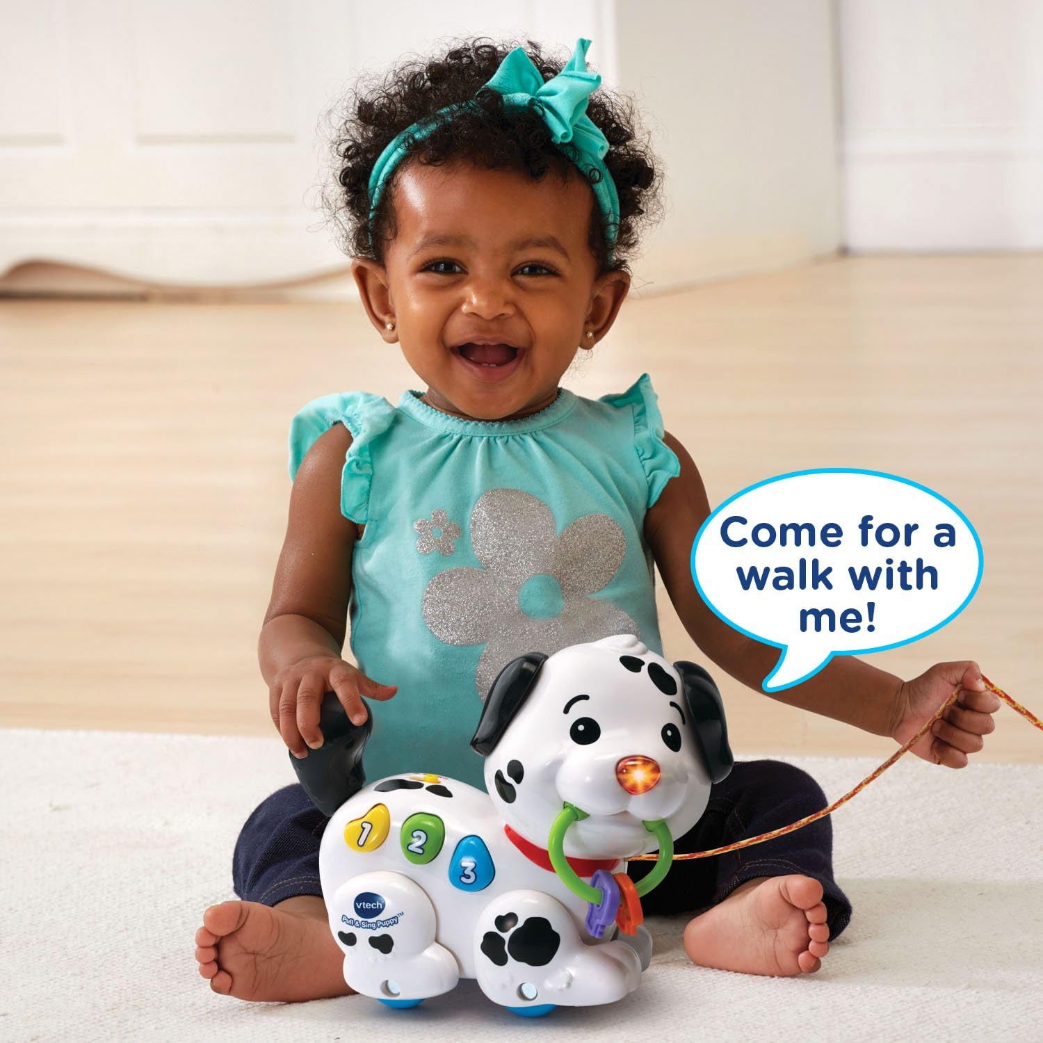 VTech Pull and Sing Puppy: Interactive Walking Dog Toy with Music & Learning