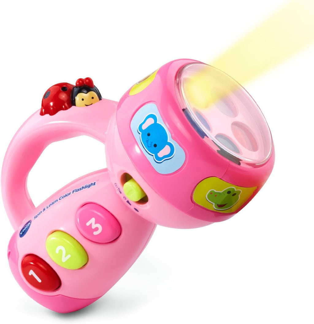 VTech Spin and Learn Color Flashlight: Educational Toy with Lights, Sounds & Songs