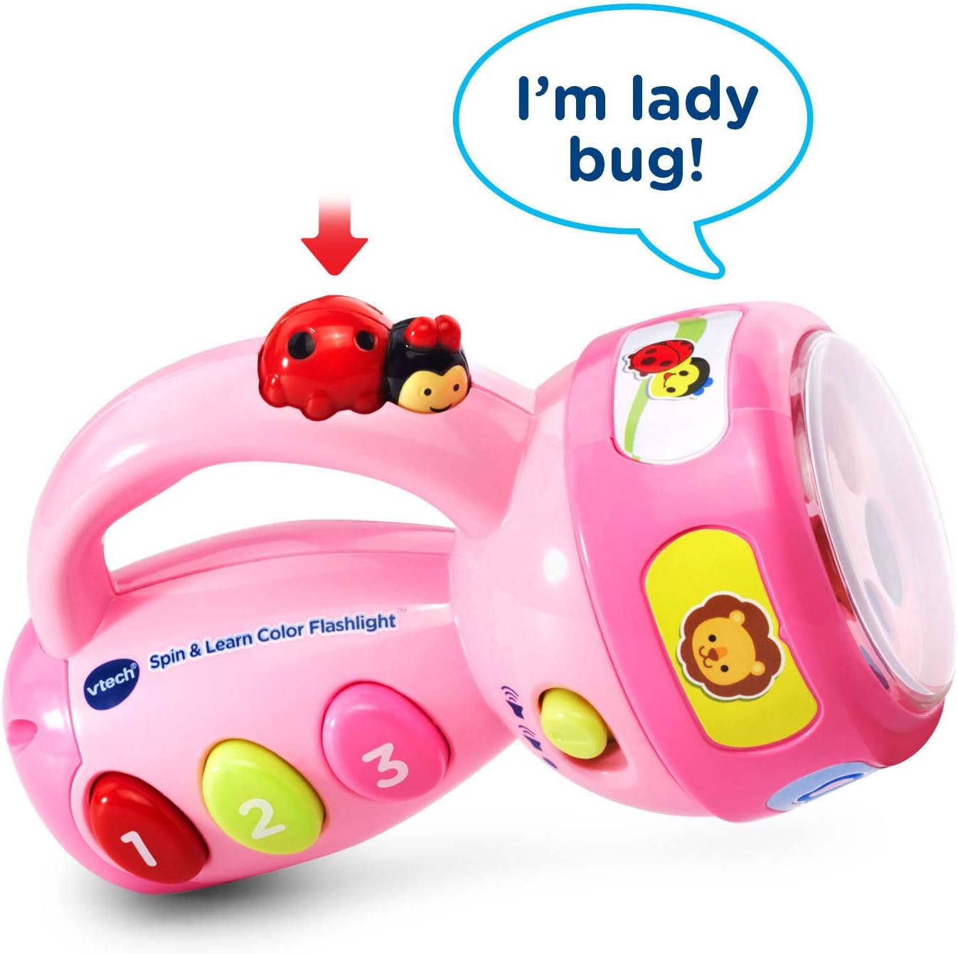 VTech Spin and Learn Color Flashlight: Educational Toy with Lights, Sounds & Songs