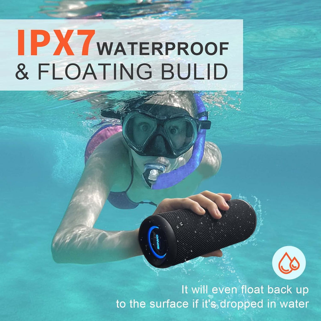 SOWO 25W Portable Bluetooth Speaker, IPX7 Waterproof, Bassboom Technology, TWS Pairing, 16H Playtime