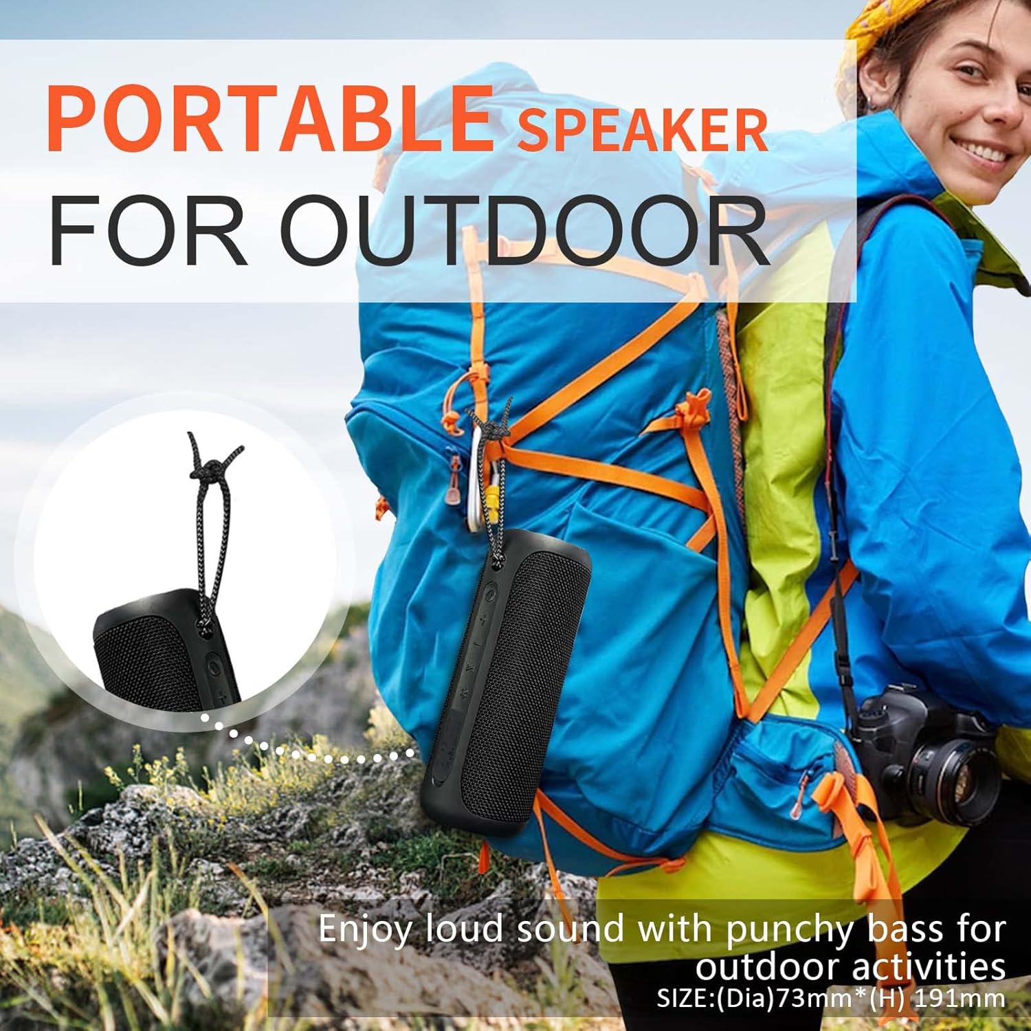 SOWO 25W Portable Bluetooth Speaker, IPX7 Waterproof, Bassboom Technology, TWS Pairing, 16H Playtime