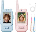Kids Video Walkie Talkie with 4 Voice Modes, Rechargeable Long Range Intercom for Outdoor Play
