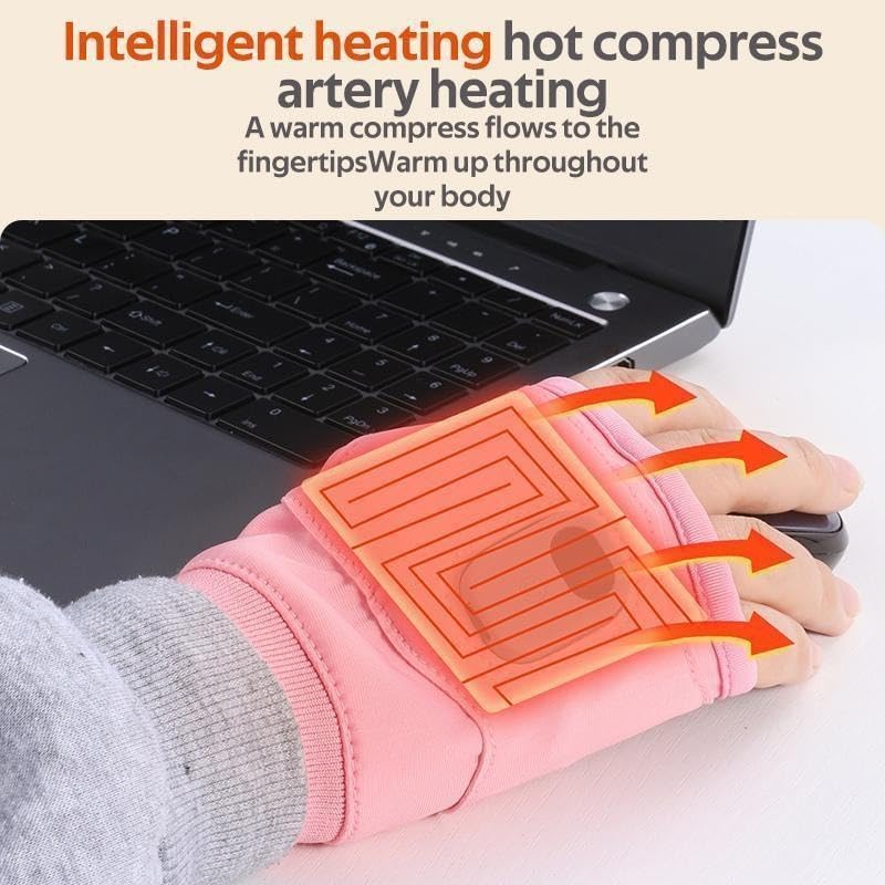 Rechargeable Heated Gloves with Digital Display, 3 Heat Settings for Home & Outdoor Use