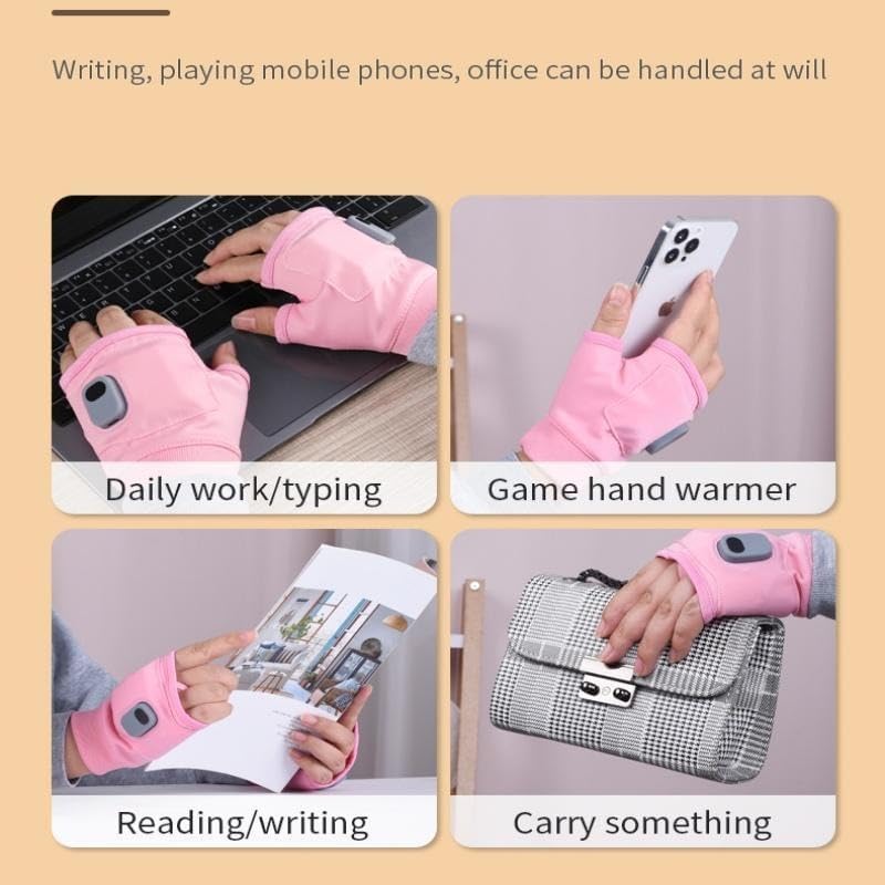 Rechargeable Heated Gloves with Digital Display, 3 Temperature Modes for Indoor & Outdoor Use