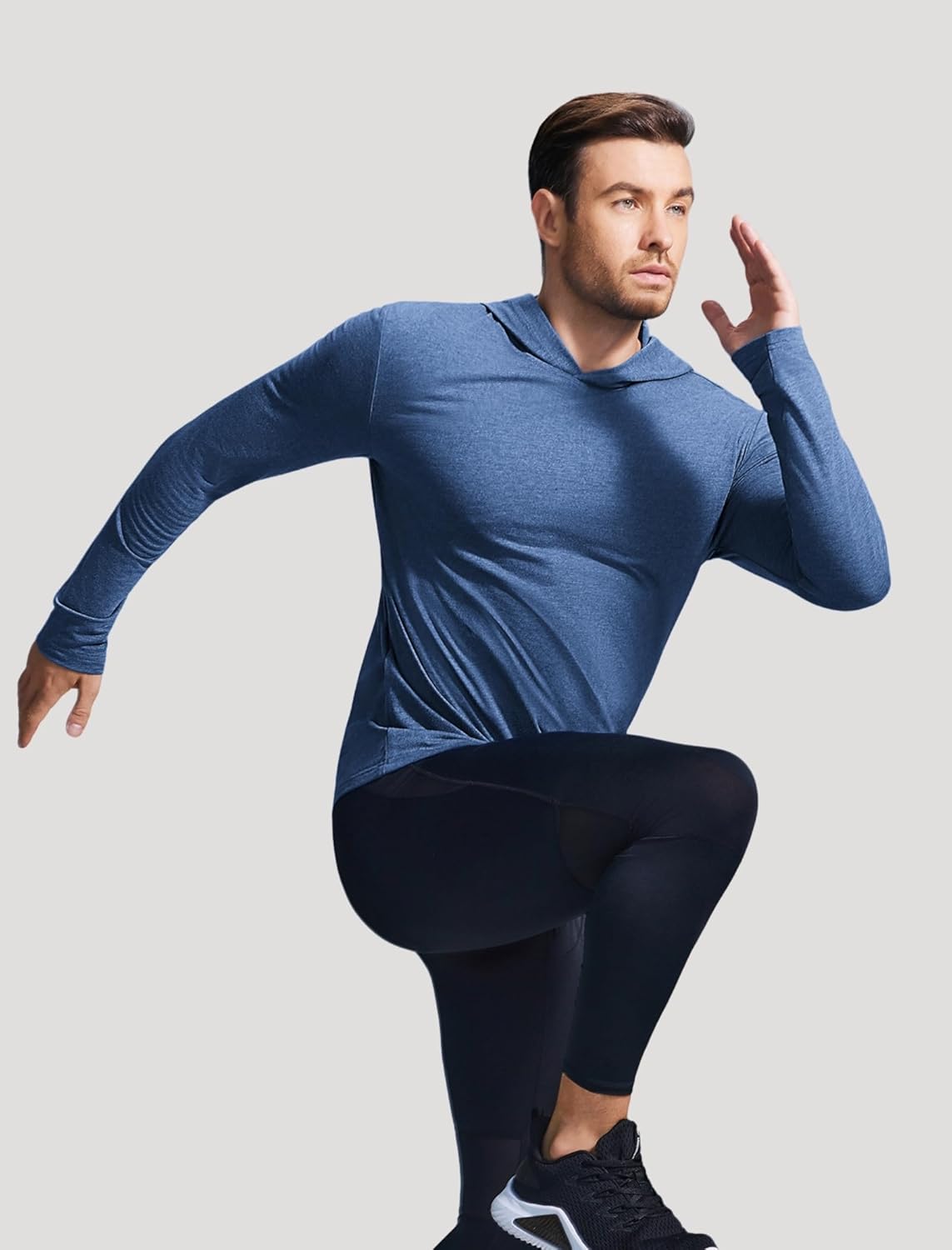 Lightweight Men's Hoodie for Golf & Gym - Quick-Dry Moisture-Wicking Pullover