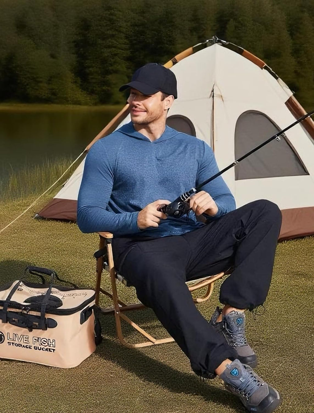 Lightweight Men's Hoodie for Golf & Gym - Quick-Dry Moisture-Wicking Pullover