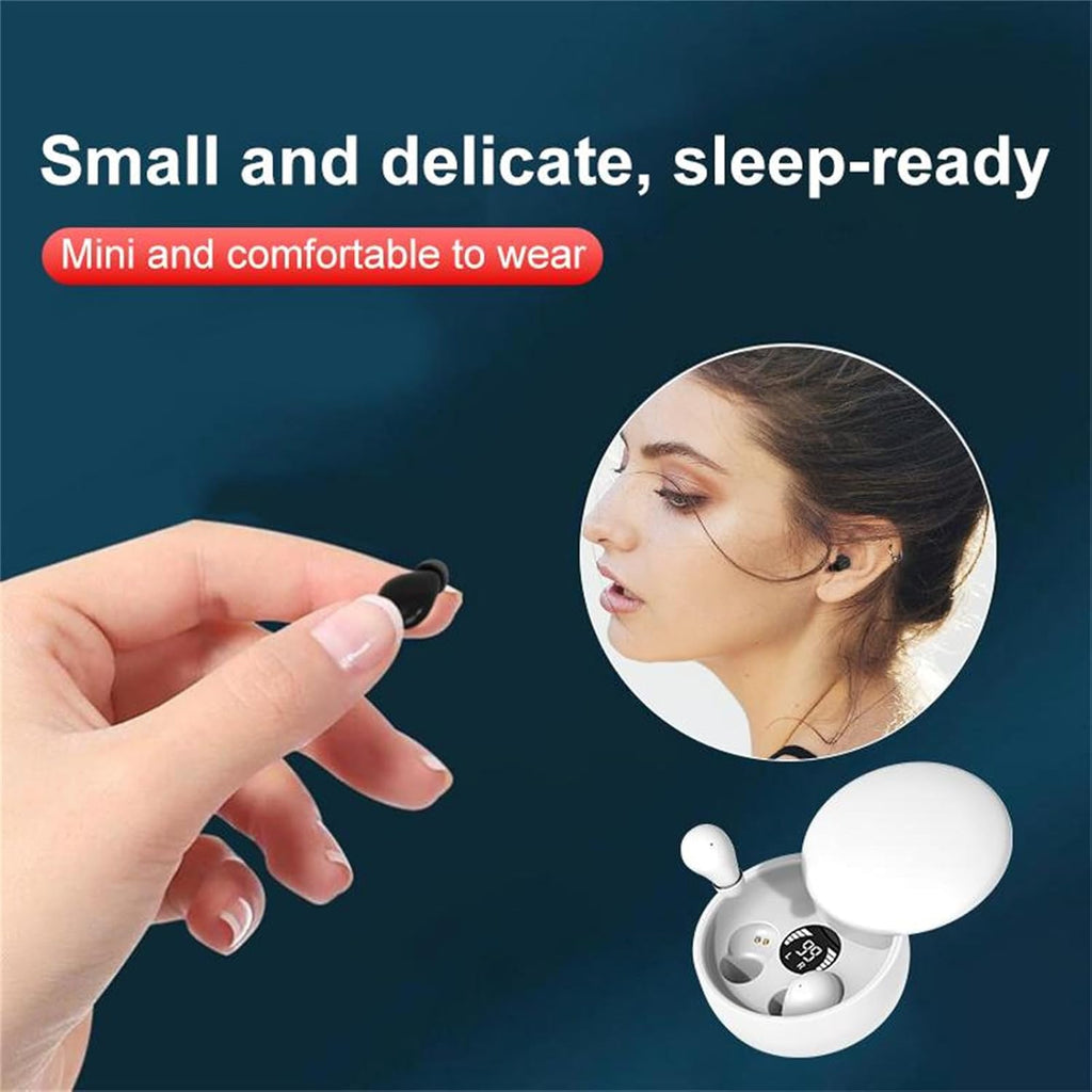 Digital Mini Invisible Bluetooth 5.4 Earbuds, Noise Cancelling Wireless Earphones with 8H Battery IPX6 Waterproof
