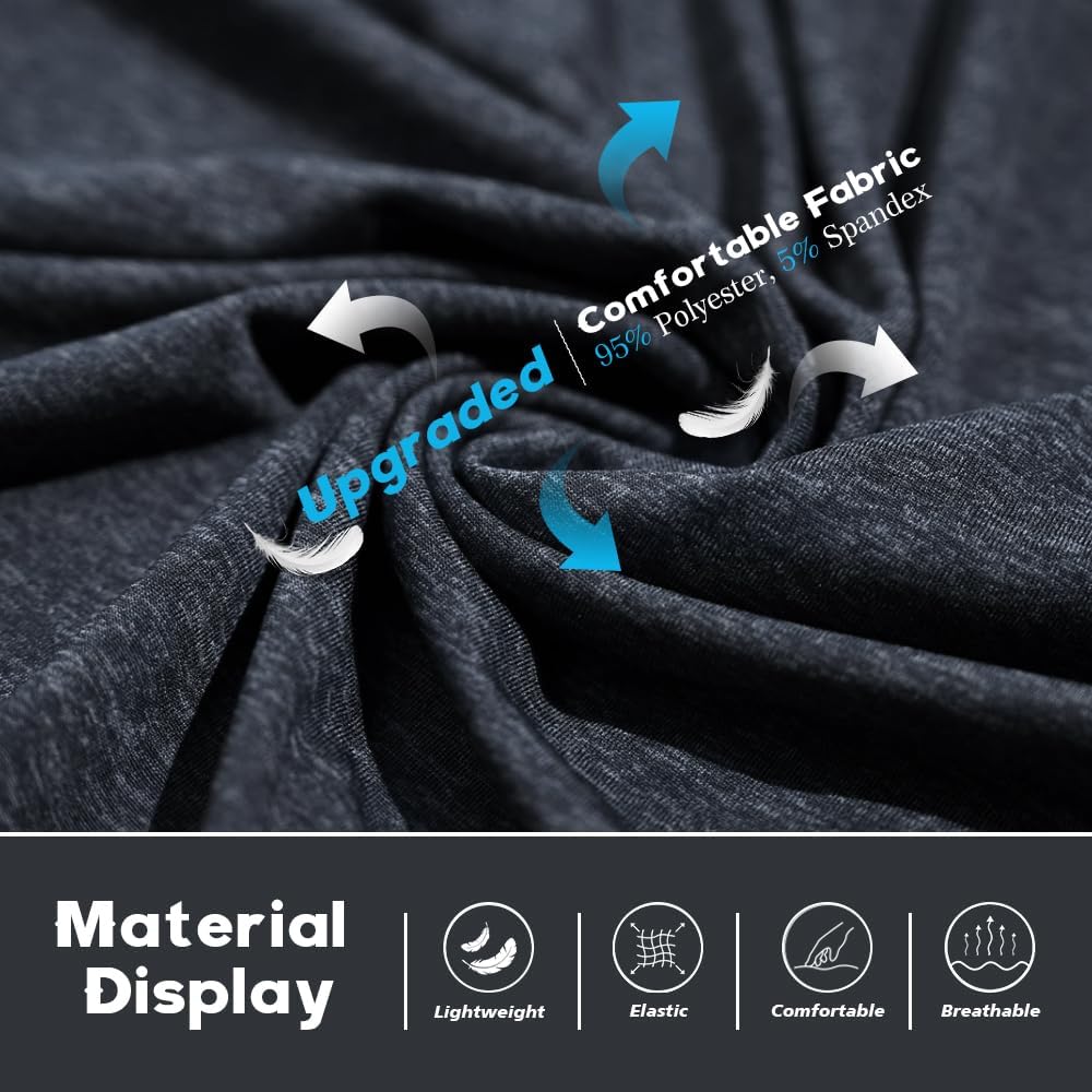 2-Pack Men's Athletic Hooded Shirts - Dry Fit Long Sleeve for Gym & Outdoor Activities