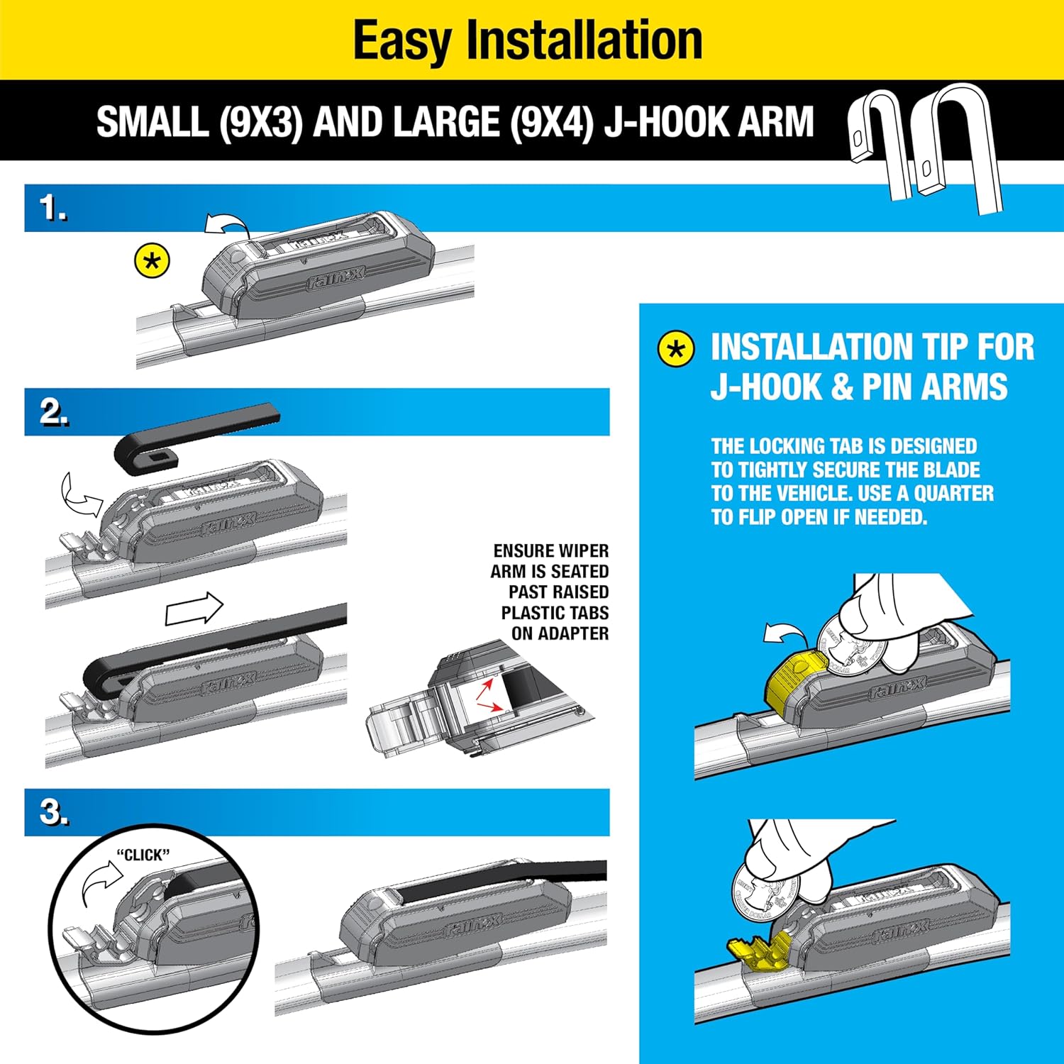 22-Inch 2-in-1 Water Repellent Wiper Blades, Pack of 2, with Advanced Beam Technology