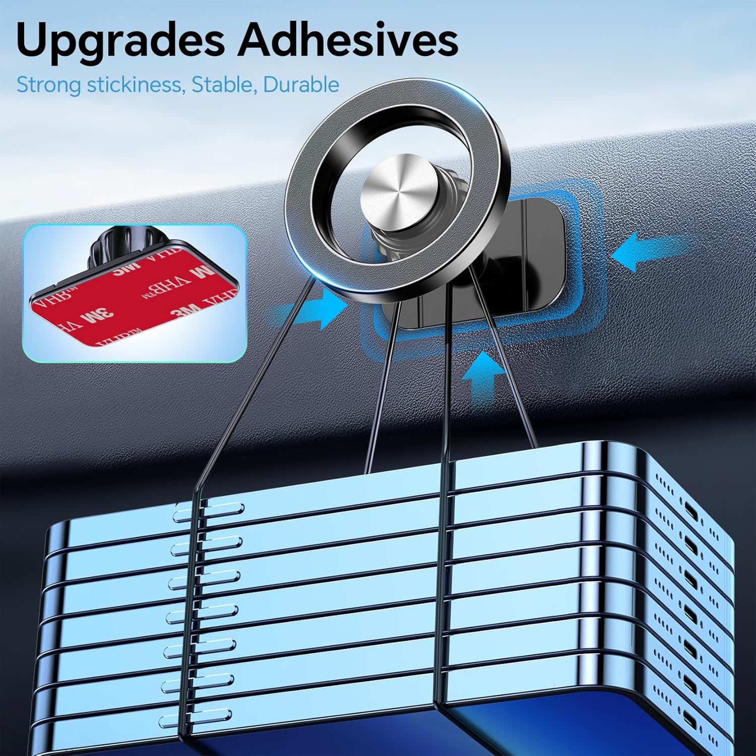 20 Magnet MagSafe Car Mount with 360° Rotation - Universal Phone Holder for Dashboard