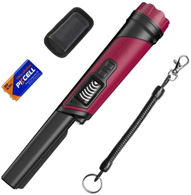 Waterproof Metal Detector Pinpointer with LCD Screen, 360° Detection & LED Light