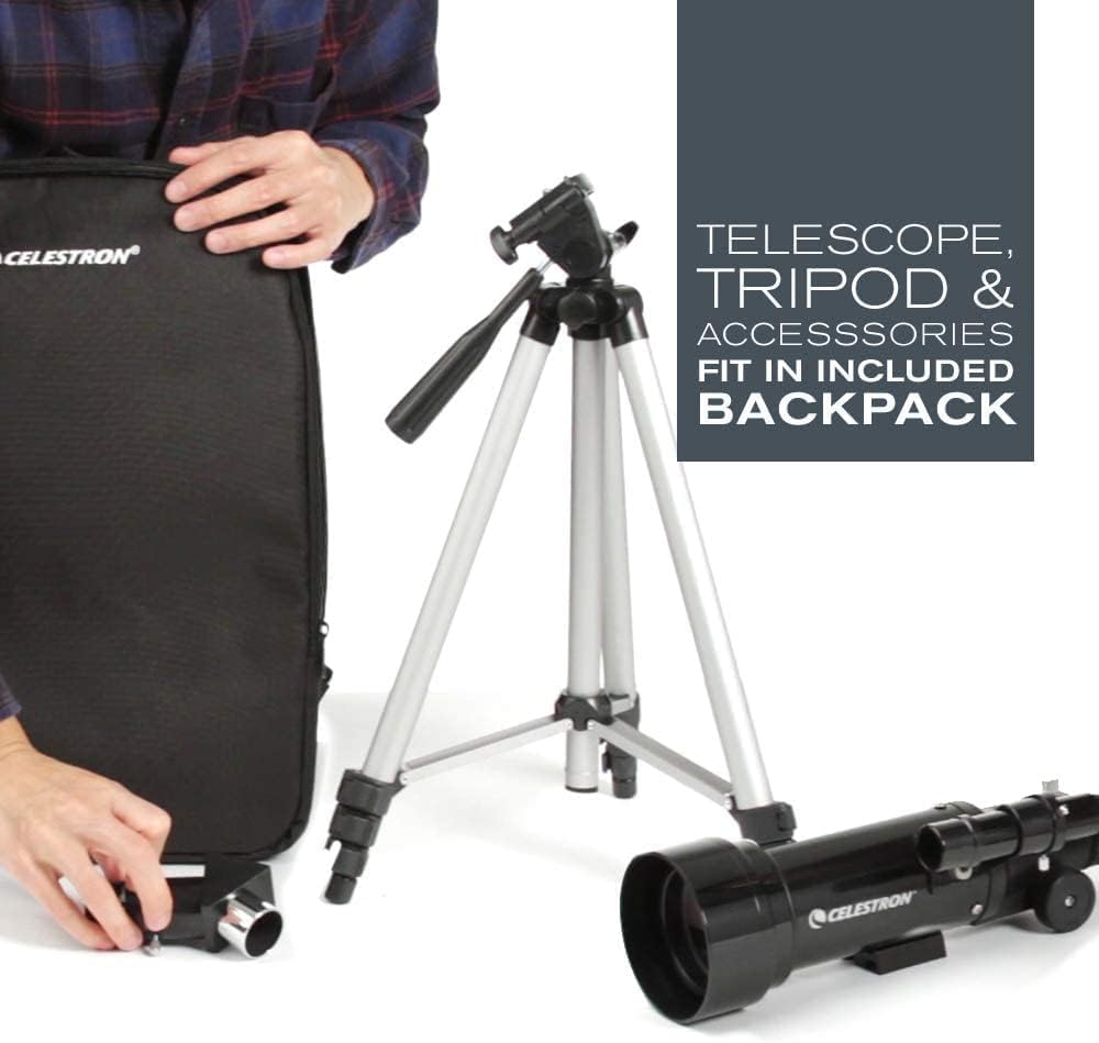 Travel Scope 70 Portable Refractor Telescope – 70mm Aperture with Tripod & Backpack