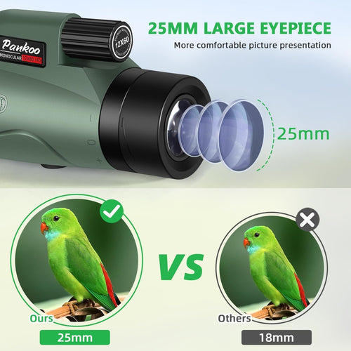 12x60 HD Monocular Telescope with Smartphone Adapter & Tripod for Outdoor Activities