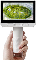 4 Inch Screen Digital Microscope for Kids, 1080P HD 1600X Magnification with 8G Card